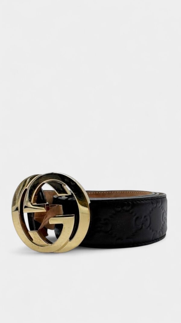 GUCCI -  INTERLOCKING MONOGRAM BELT - Image 2